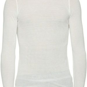 RICK OWENS LONG SILK/VISCOSE RIBBED SHIRT